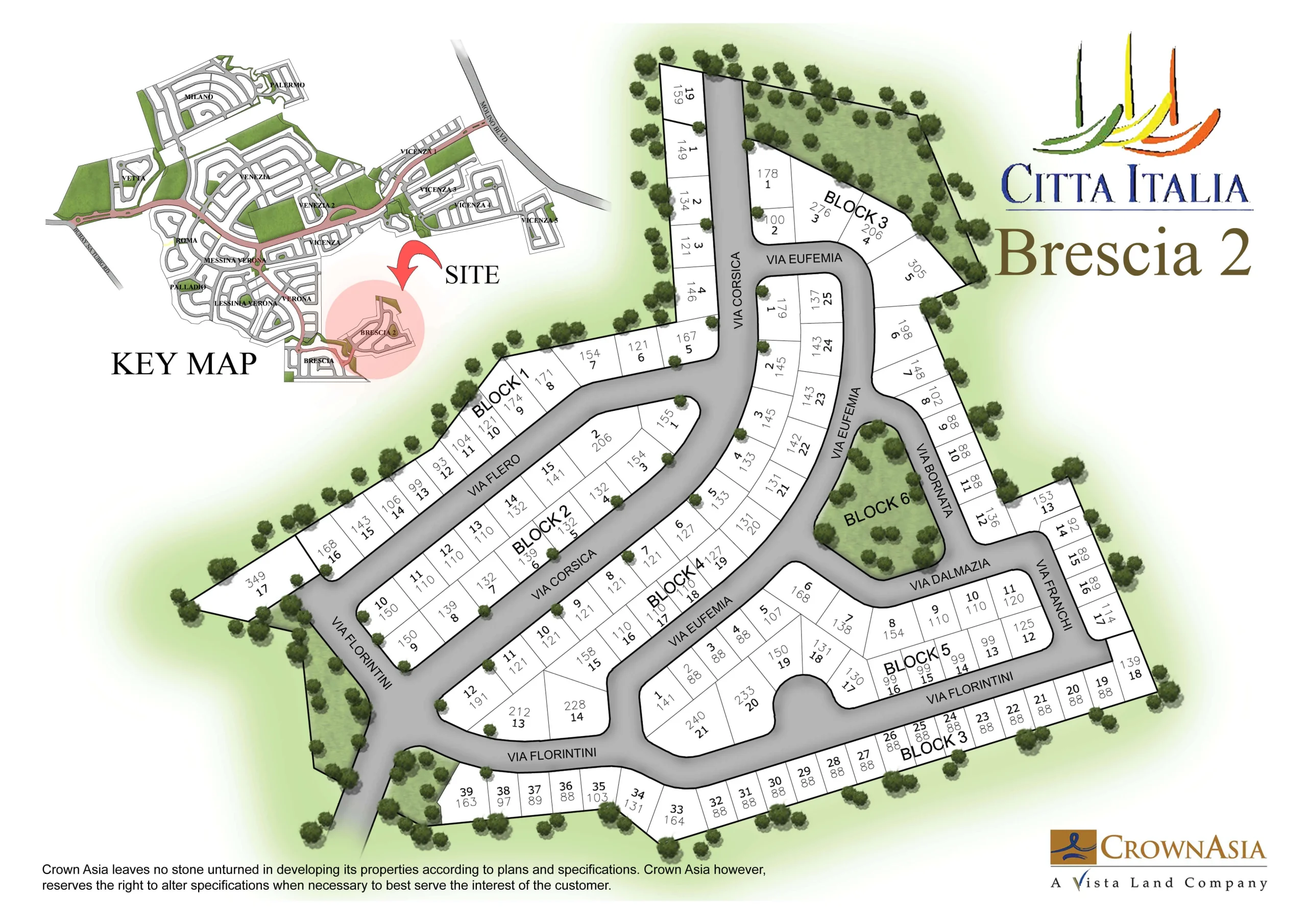 Brescia Phase 2 Site Map
