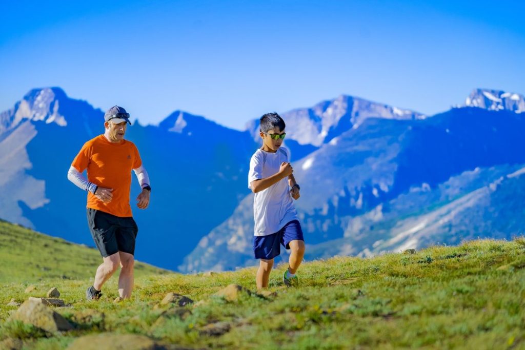 Family workout exercise