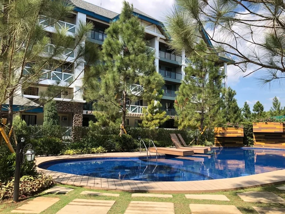 Pine Suites Amenity with Shot of Property Tagaytay Condo For Sale Pine Suites Tagaytay Pool