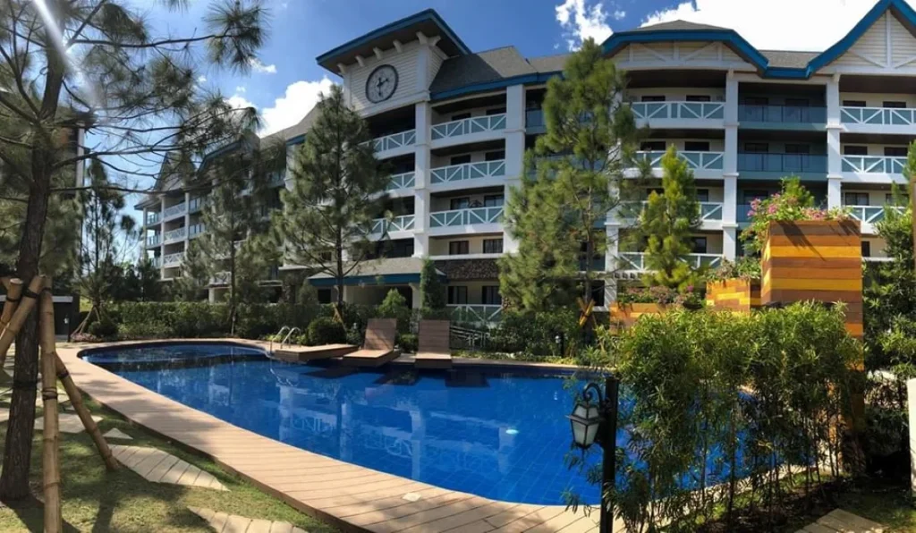 Pine Suites Amenity with Shot of Property Tagaytay Condo For Sale Pine Suites Tagaytay Swimming Pool