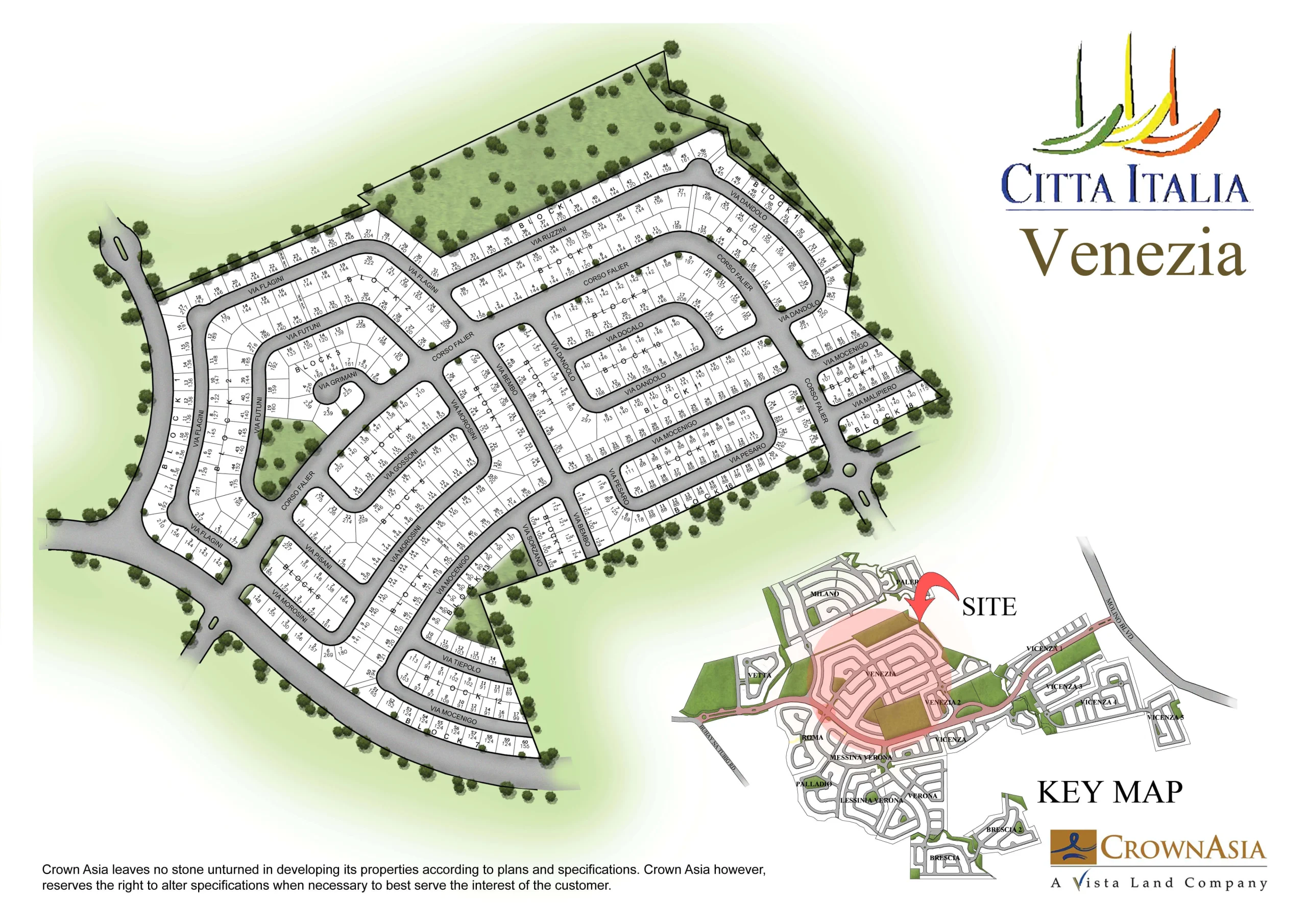 Venezia Phase 1 Site Map