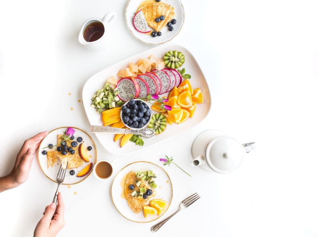 a plate with a healthy meal