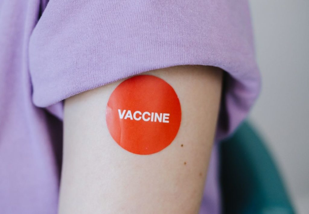a vaccine shot