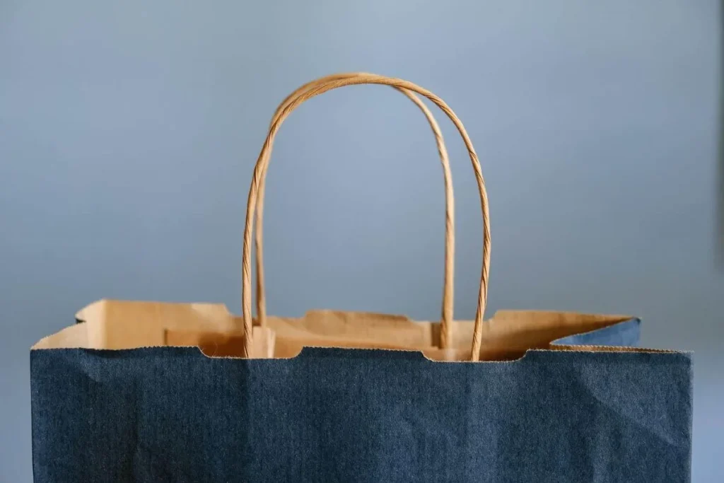 photo of a bag of christmas gifts