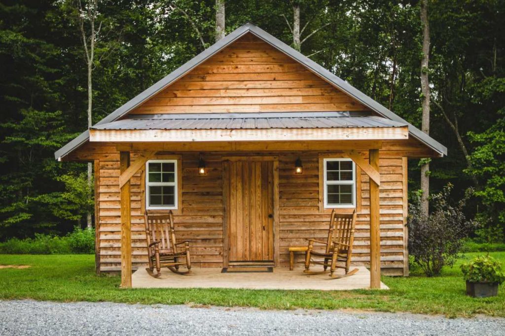 photo of a cabin made of wood