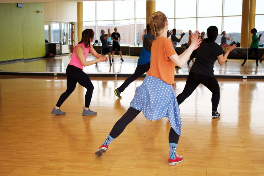 photo of a child in her dance class