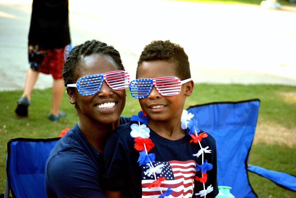 photo of a father and son ready for fourth of july