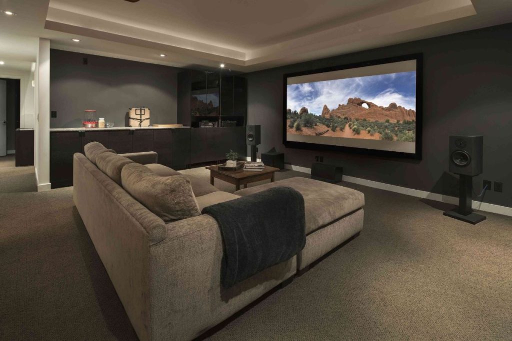 photo of a home theater set up