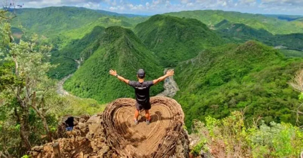 photo of a man hiking