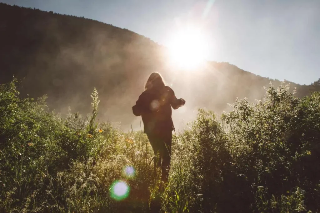 photo of a person hiking