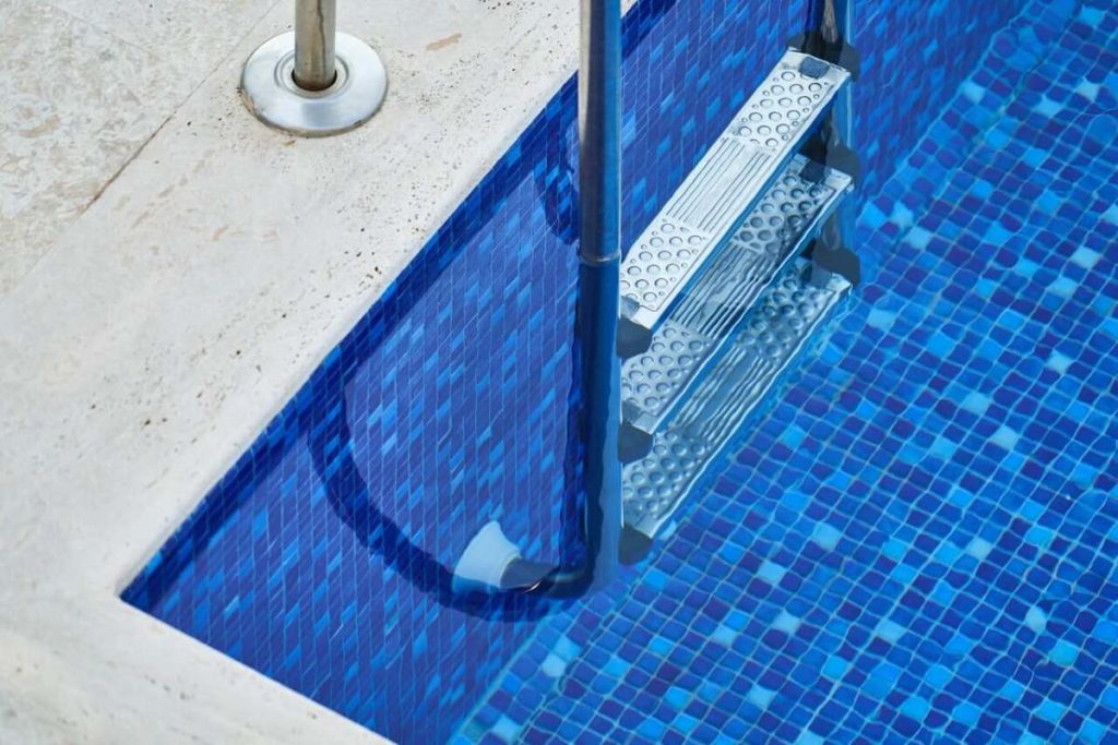 photo of a swimming pool ladder