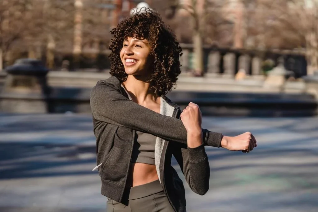 photo of a woman exercising