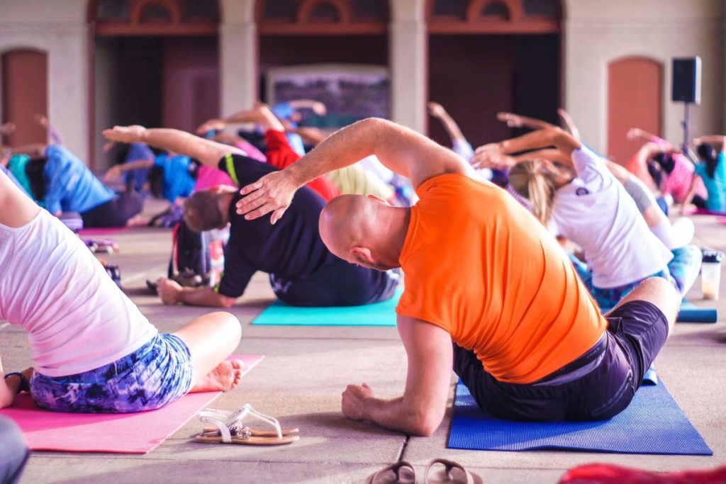 photo of a yoga class