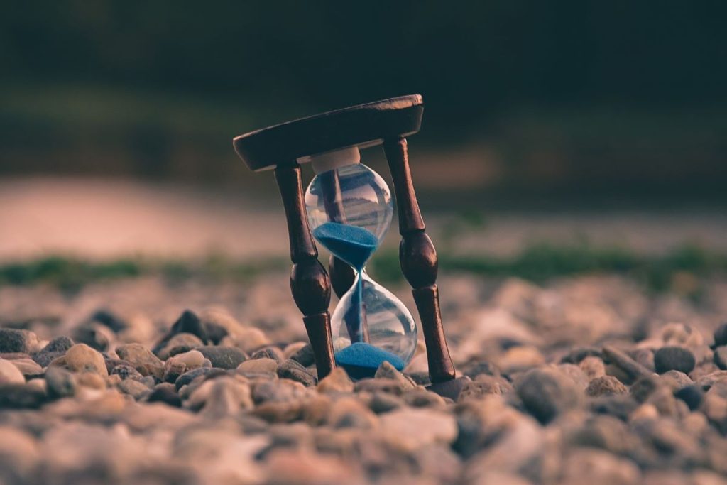 photo of an hourglass