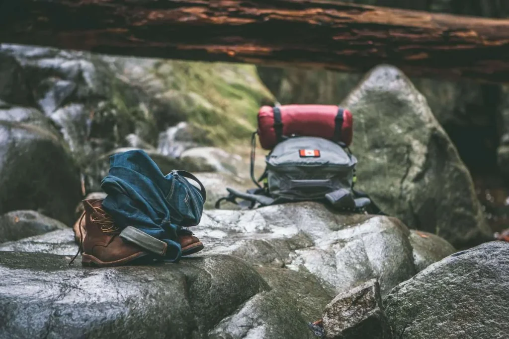 photo of hiking bags