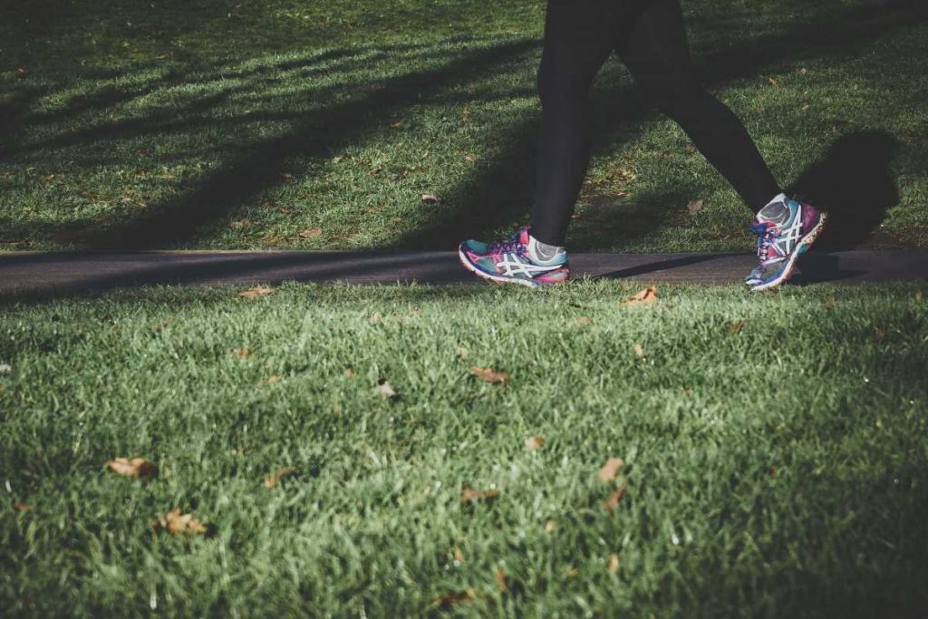 photo of someone taking a briskwalk