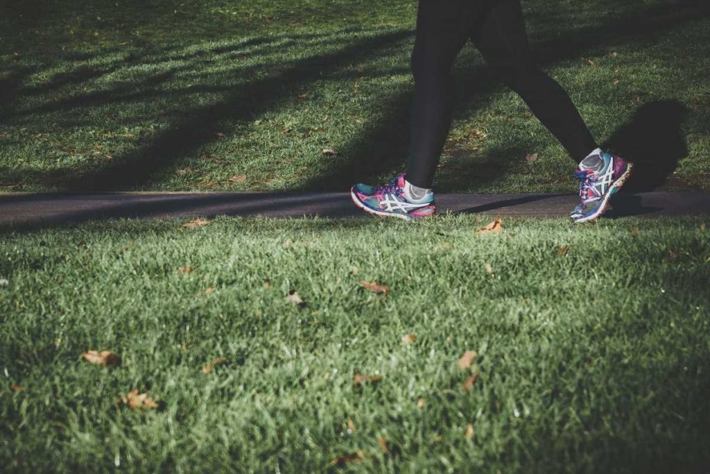 photo of someone taking a briskwalk