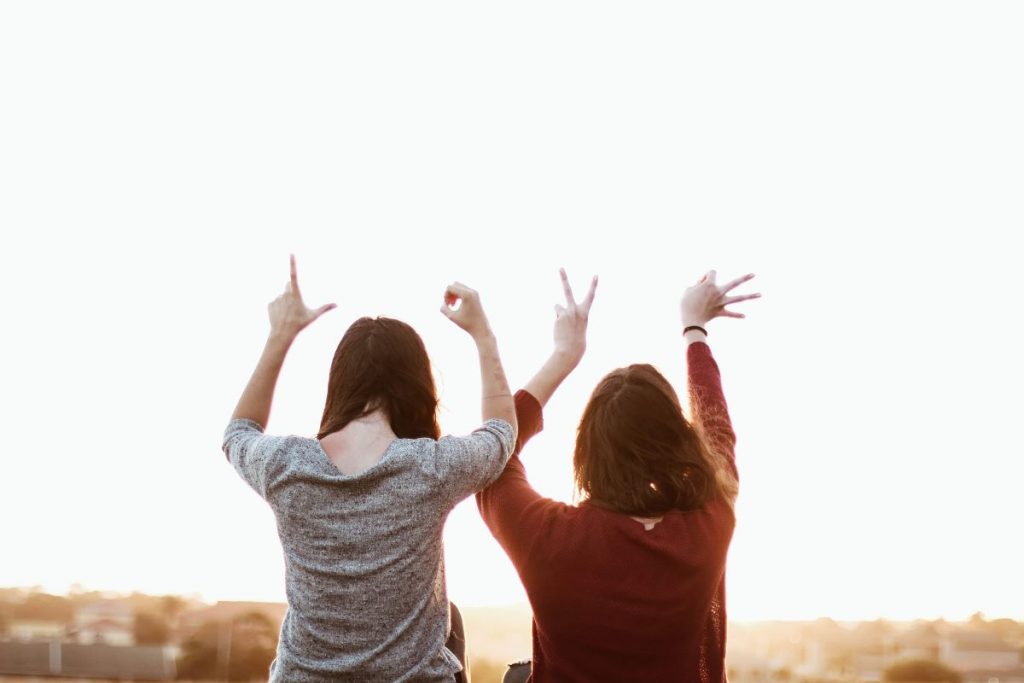 photo of two girls