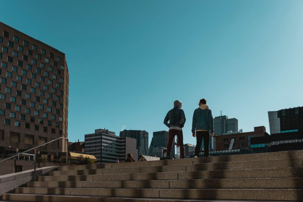 photo of two men standing