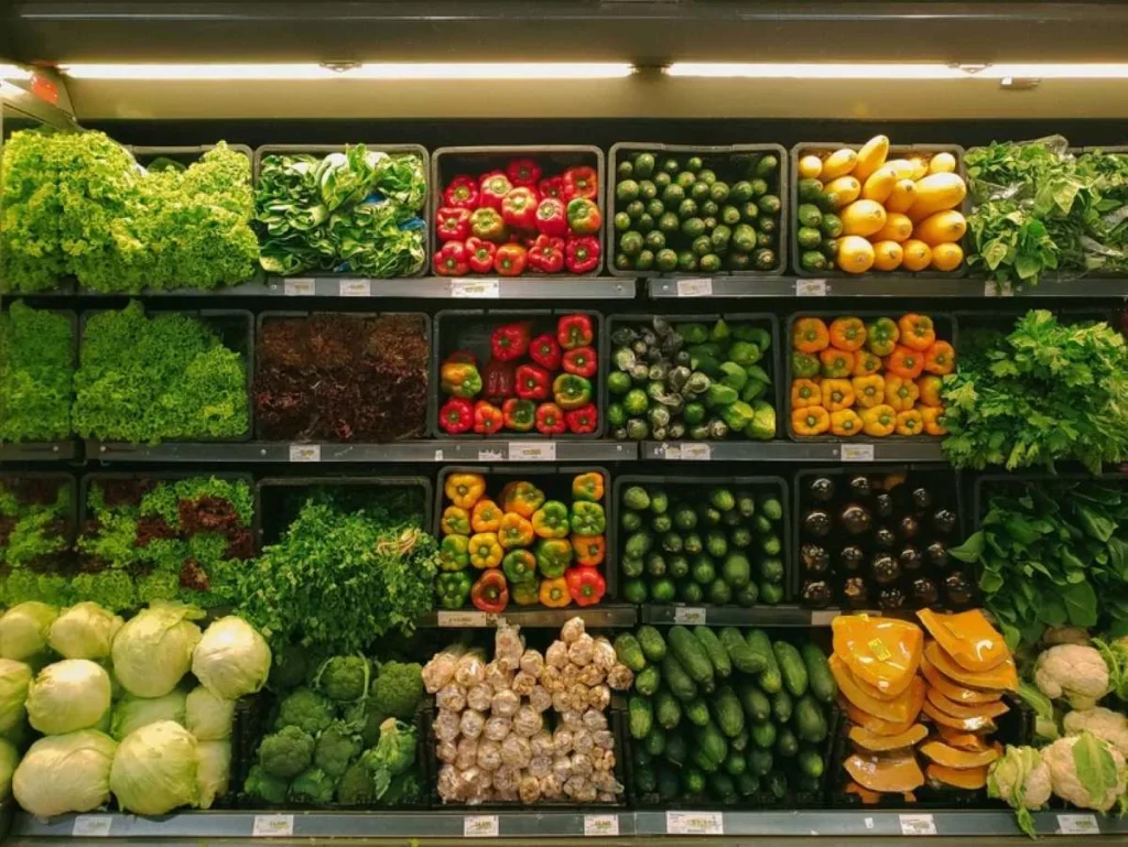 photo of vegetables in the supermarket