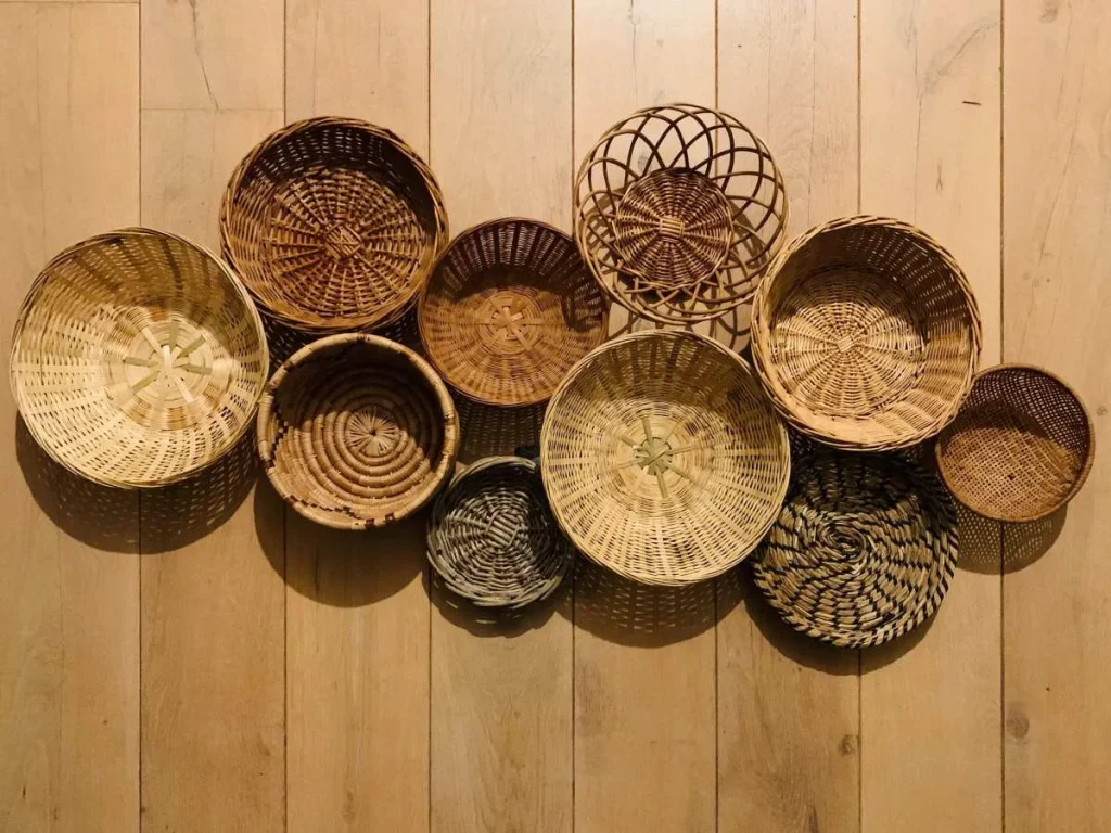 photo of weaved baskets