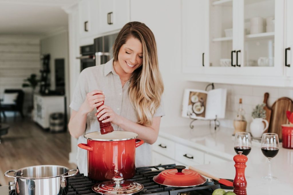 woman cooking