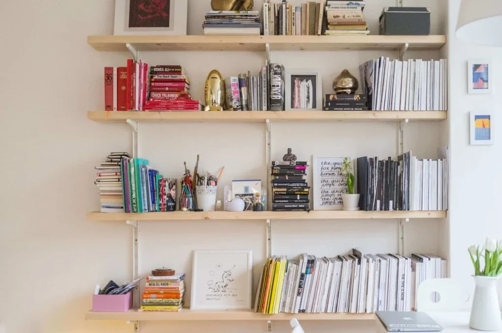 A wall with a collection of all your books