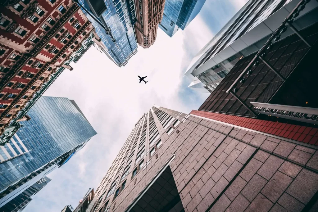 Airplane-and-buildings