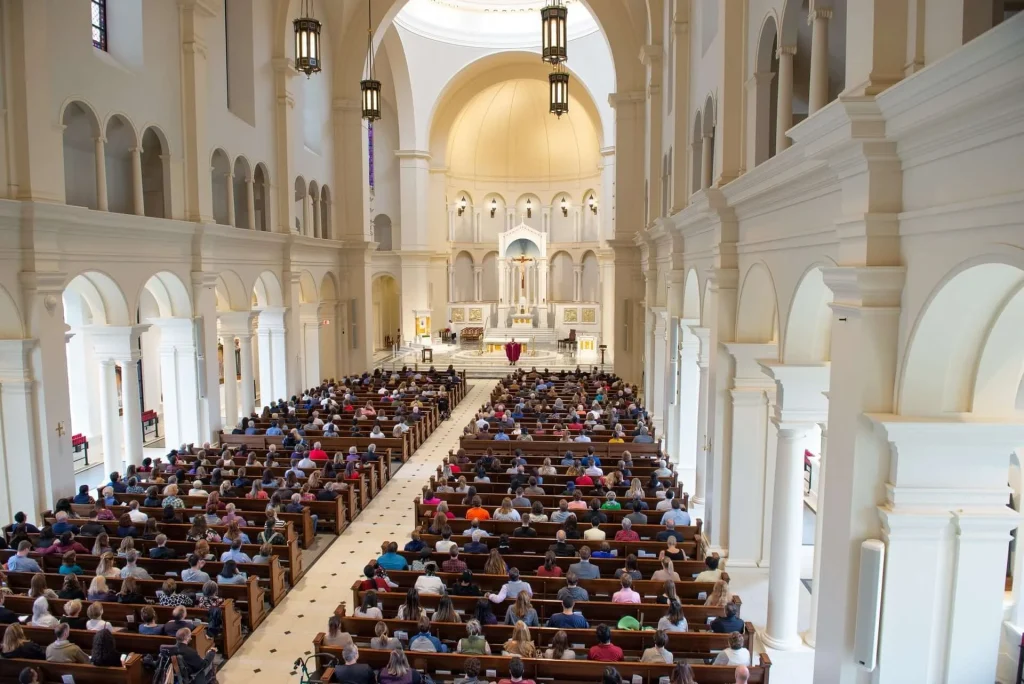 Attend a holy mass with your family