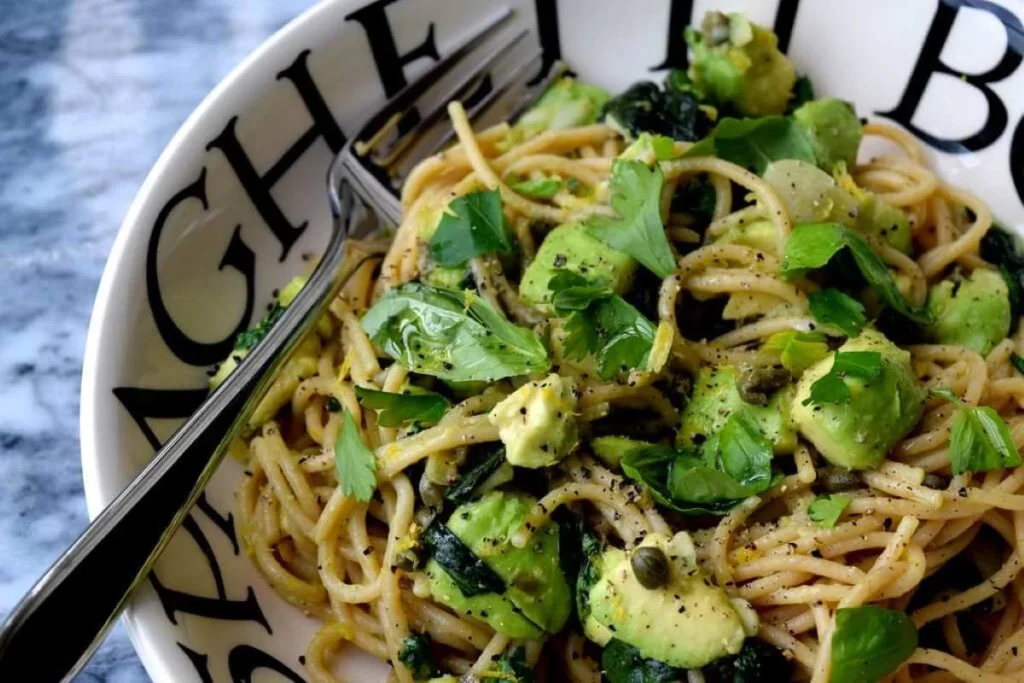 Avocado and Lemon Zest Spaghetti