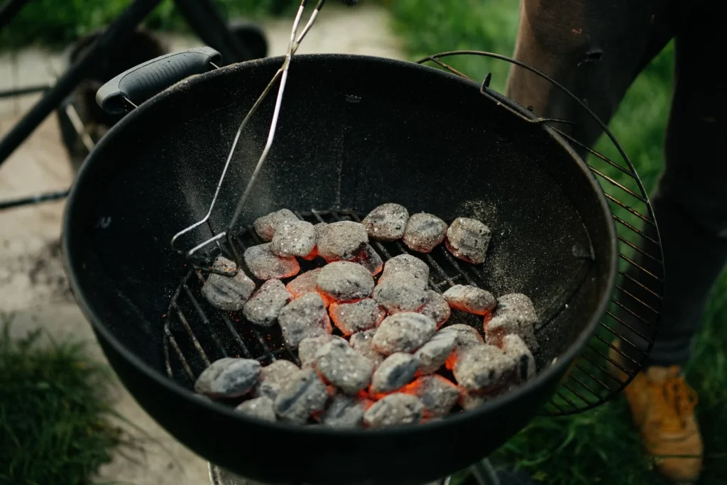 Charcoal-in-a-grill