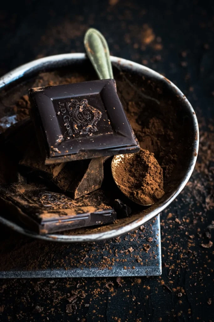 Dark chocolate instead of milk or white chocolate Dark chocolate instead of milk or white chocolate