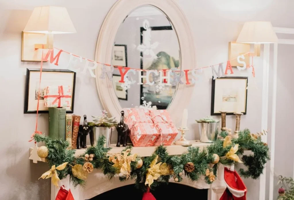 Embrace the holiday spirit by decorating your ceilings, walls, and windows.