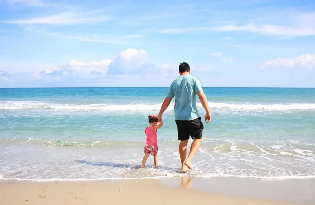 Father and daughter at the beach Father-and-daughter-at-the-beach