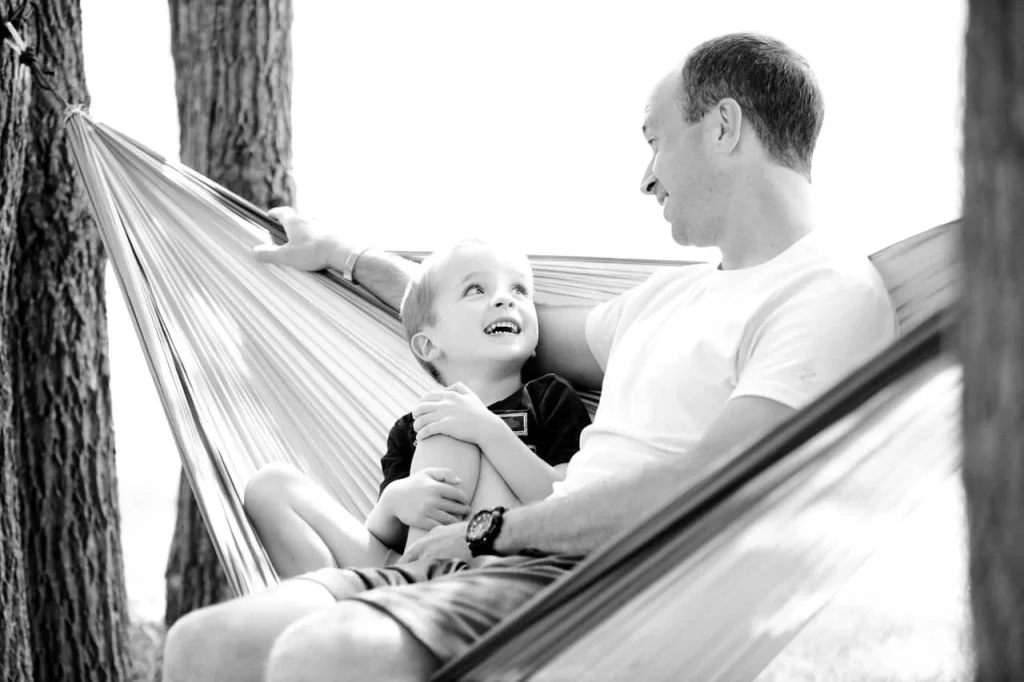 father and son in a hammock Importance of Communication