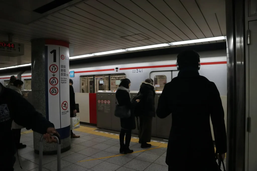 People in line for subway People-in-line-for-subway