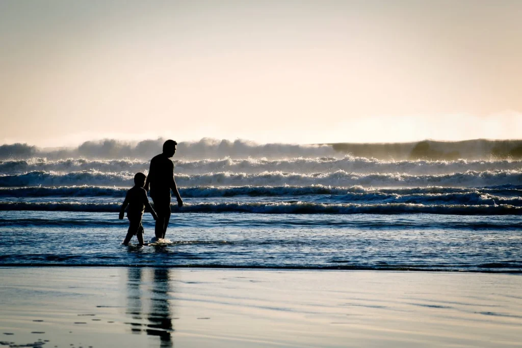 father and son by the beach Tell Them They’re Loved