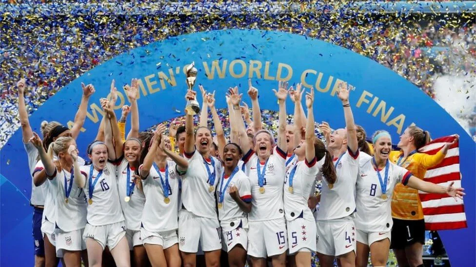 US Women's Football Team winning the World Cup