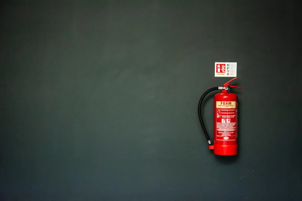 Use a fire extinguisher if you see fit