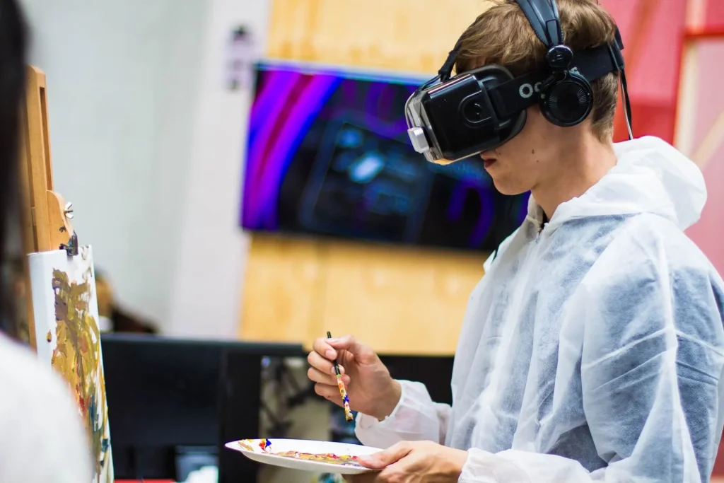 person painting with a vr headset person-painting-with-a-vr-headset