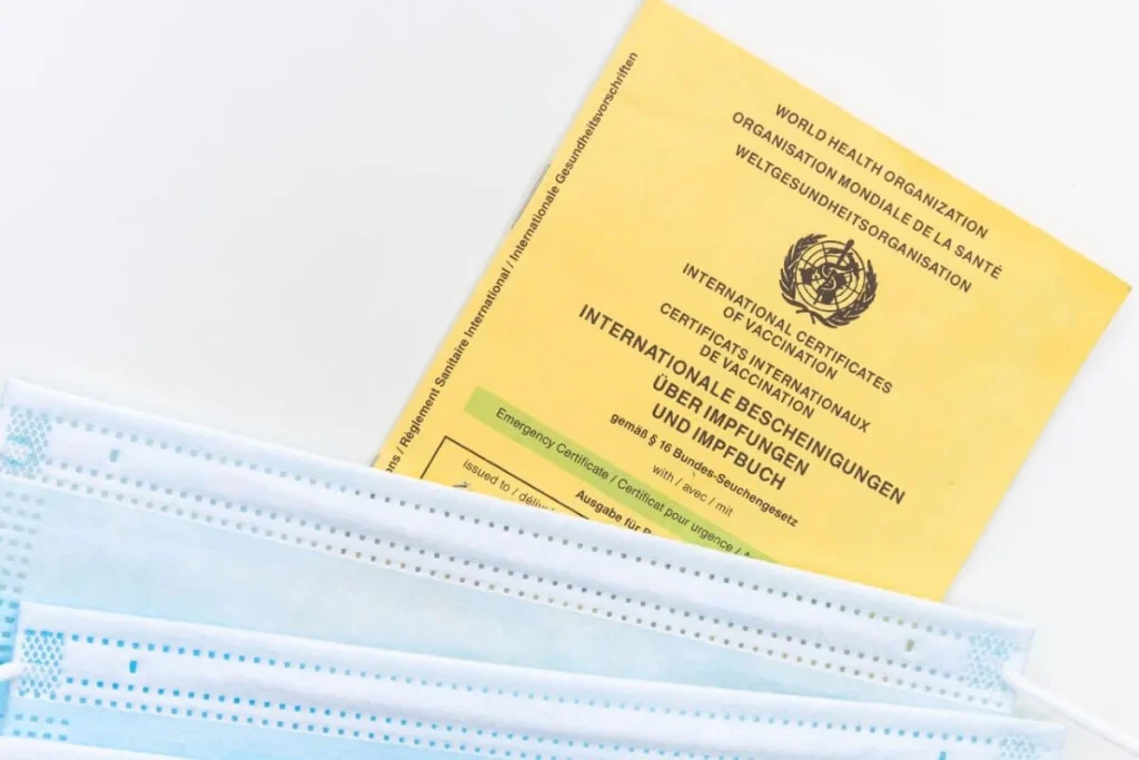 photo of a COVID 19 Bureau of Quarantine Yellow Certificate