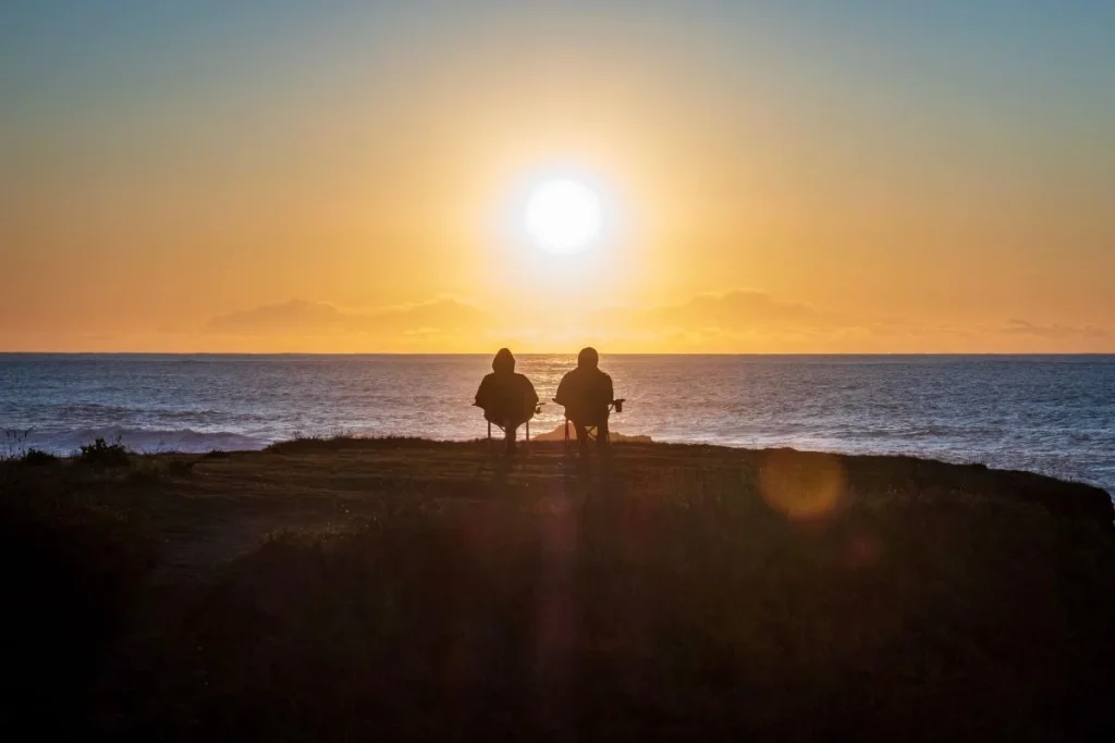 photo of a beach sunset