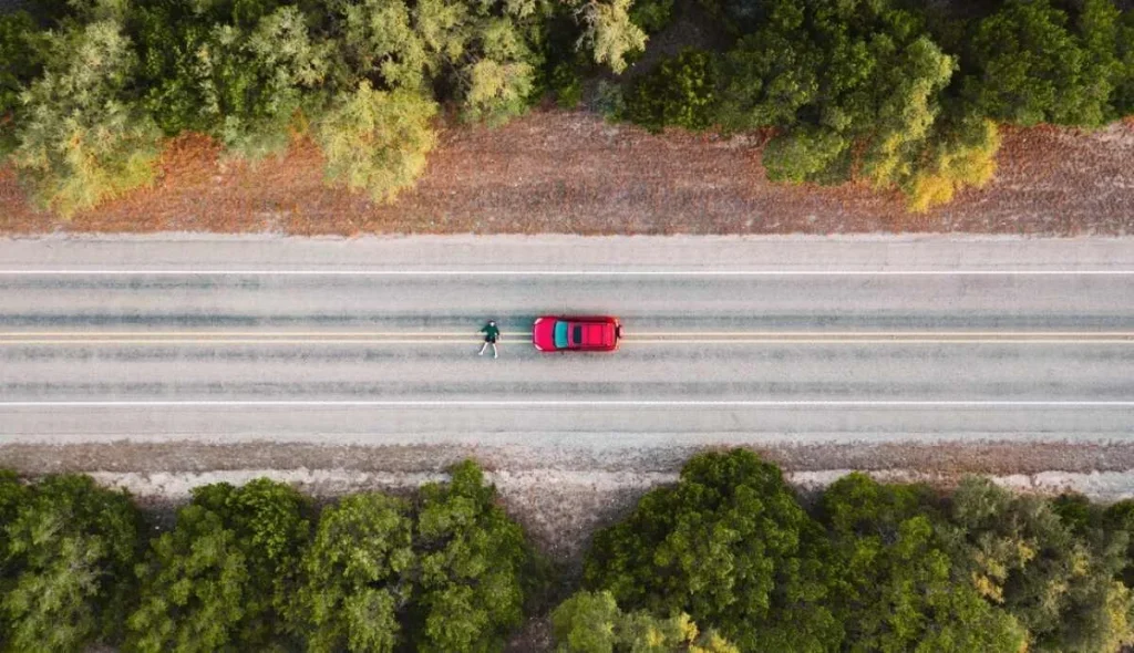 photo of a car on the road