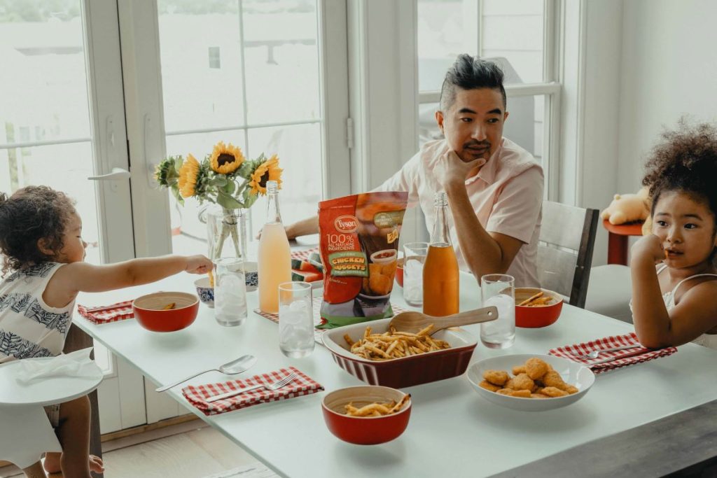 photo of a family meal