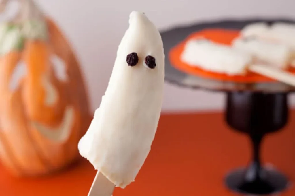 photo of a ghost popsickle stick