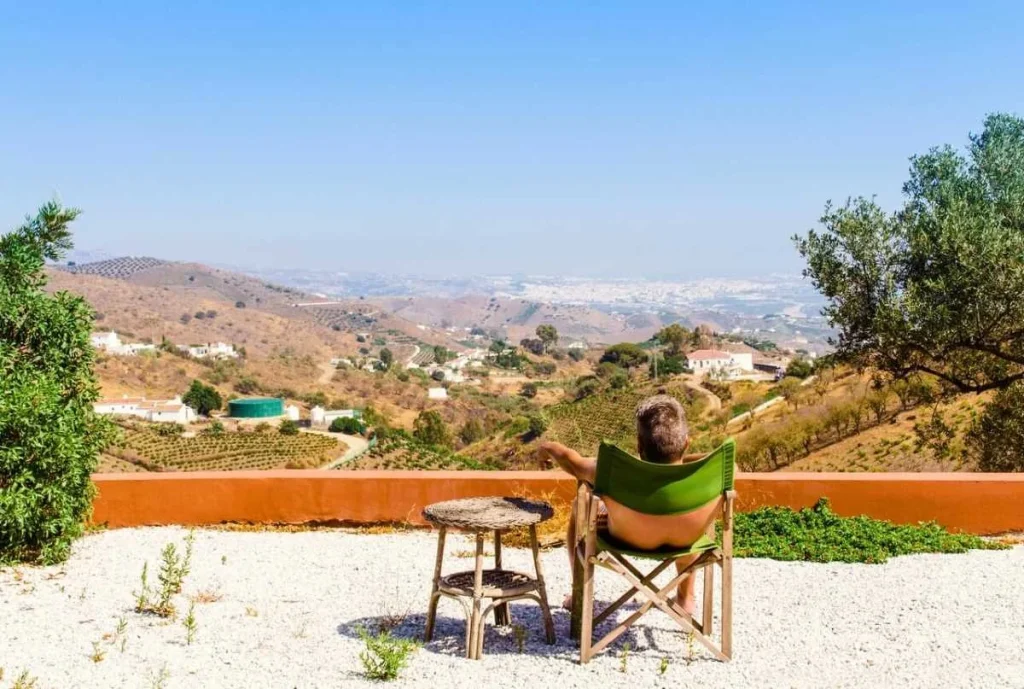 photo of a man relaxing