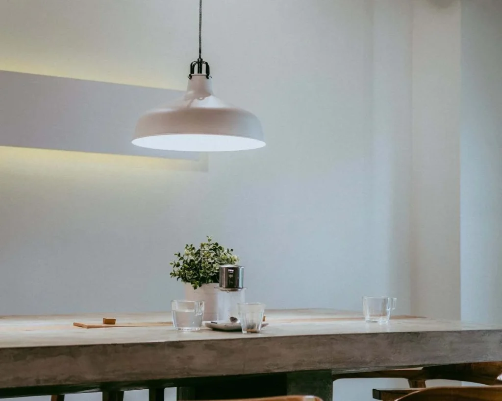 photo of a minimalist aesthetic lamp