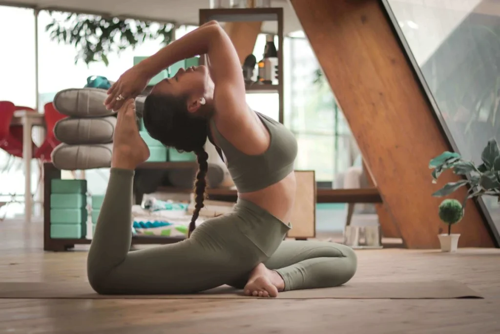 photo of a person doing yoga