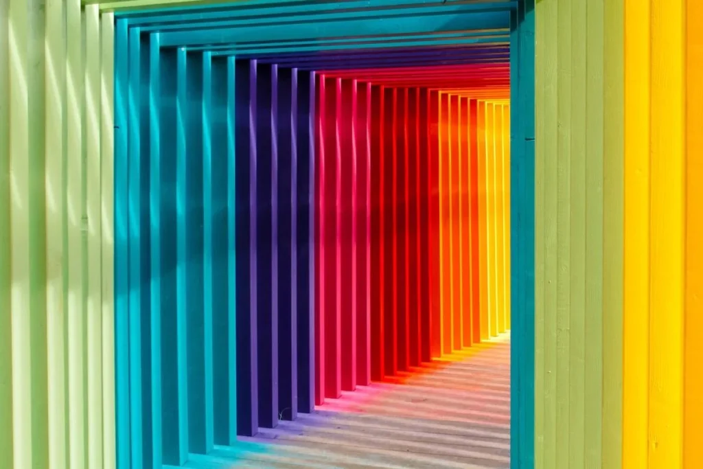 photo of a tunnel of colors