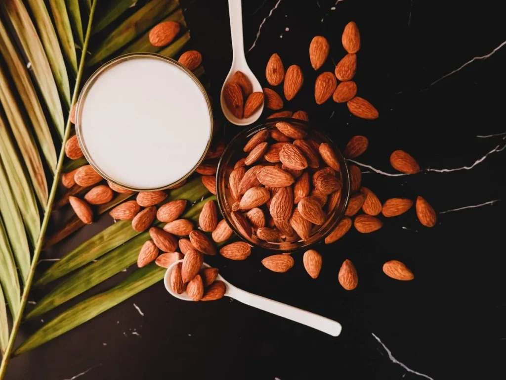 photo of almonds milk